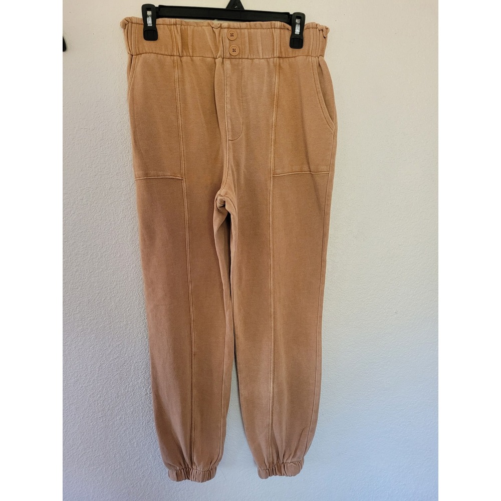 Arizona Jean Co Brown Tan High Waisted Paperbag Joggers Sweatpants Womens L #P3